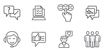 feedback icons set . feedback pack symbol vector elements for infographic web