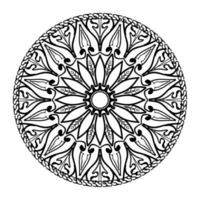 Vector round abstract circle. Mandala style.