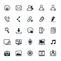 iconos de aplicaciones de chat con fondo blanco vector