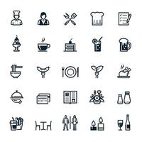 Restaurant icons with White Background vector
