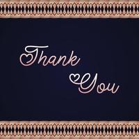 Luxury Thank You Card Template vector