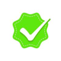 Check mark icon label illustration vector