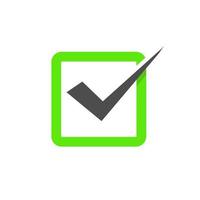 Check mark icon label illustration vector