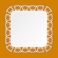 Deer with square frame for banner, poster, and greeting card vector