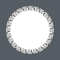 Zebra with round frame for banner, poster, and greeting card vector