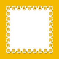 Giraffe with square frame for banner, poster, and greeting card vector