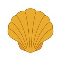Seashell isolated on white background vector