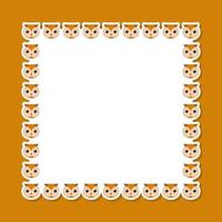 Owl with square frame for banner, poster, and greeting card vector