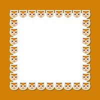 Owl with square frame for banner, poster, and greeting card vector