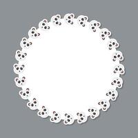 Panda with round frame for banner, poster, and greeting card vector