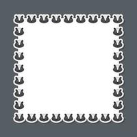 Skunk with square frame for banner, poster, and greeting card vector