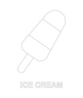 Ice Cream tracing worksheet for kids vector