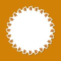 Deer with round frame for banner, poster, and greeting card vector