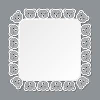 Koala with square frame for banner, poster, and greeting card vector