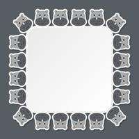 Rhinoceros with square frame for banner, poster, and greeting card vector