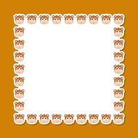 Monkey with square frame for banner, poster, and greeting card vector