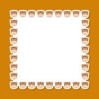 Monkey with square frame for banner, poster, and greeting card vector