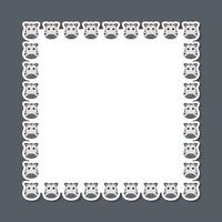 Zebra with square frame for banner, poster, and greeting card vector