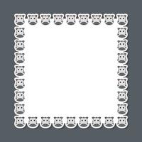 Zebra with square frame for banner, poster, and greeting card vector