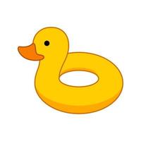 Inflatable Duck isolated on white background vector