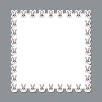 Rabbit with square frame for banner, poster, and greeting card vector