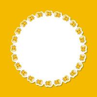 Giraffe with round frame for banner, poster, and greeting card vector