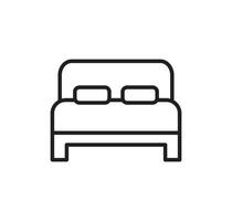 Bed icon vector logo design template