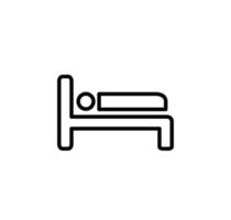 Bed icon vector logo design template