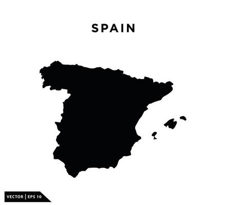 Spain map icon vector logo design template