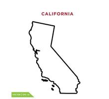 plantilla de diseño de vector de icono de mapa de california