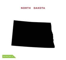 plantilla de logotipo de vector de icono de mapa de dakota del norte