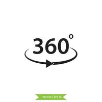 360 degree icon logo design template vector