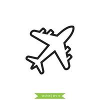 Airplane icon vector logo design template