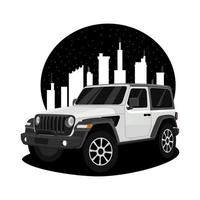 ilustración de coche jeep wrangler vector