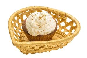 Cupcake with cream photo