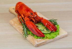 Red boiled lobster photo