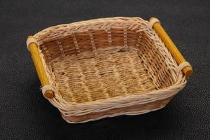 Empty wicker bowl photo