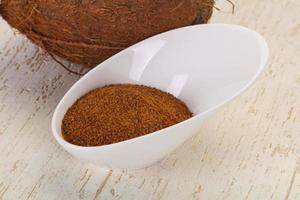 Coconut brown sugar in the bowl photo