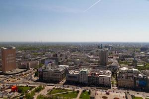 Warsaw skyline with warsaw towers photo