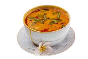 Thai famous soup Thom Yam photo