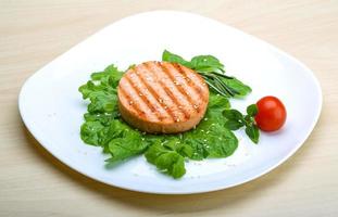Salmon burger cutlet photo