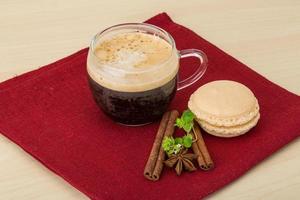 Coffee with macaroons photo