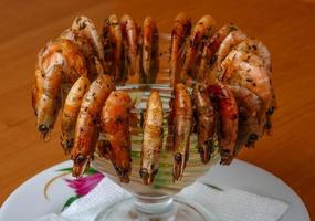 Grilled shrimps coktail photo