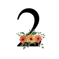 alfabeto de letras florales png