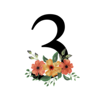 bloemen letter alfabet png