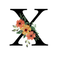 bloemen letter alfabet png