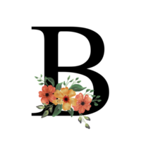 bloemen letter alfabet png