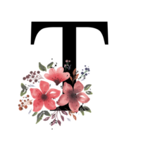 bloemen letter alfabet png