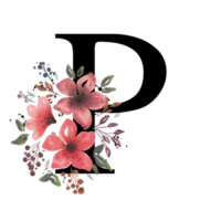 bloemen letter alfabet png