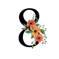 bloemen letter alfabet png